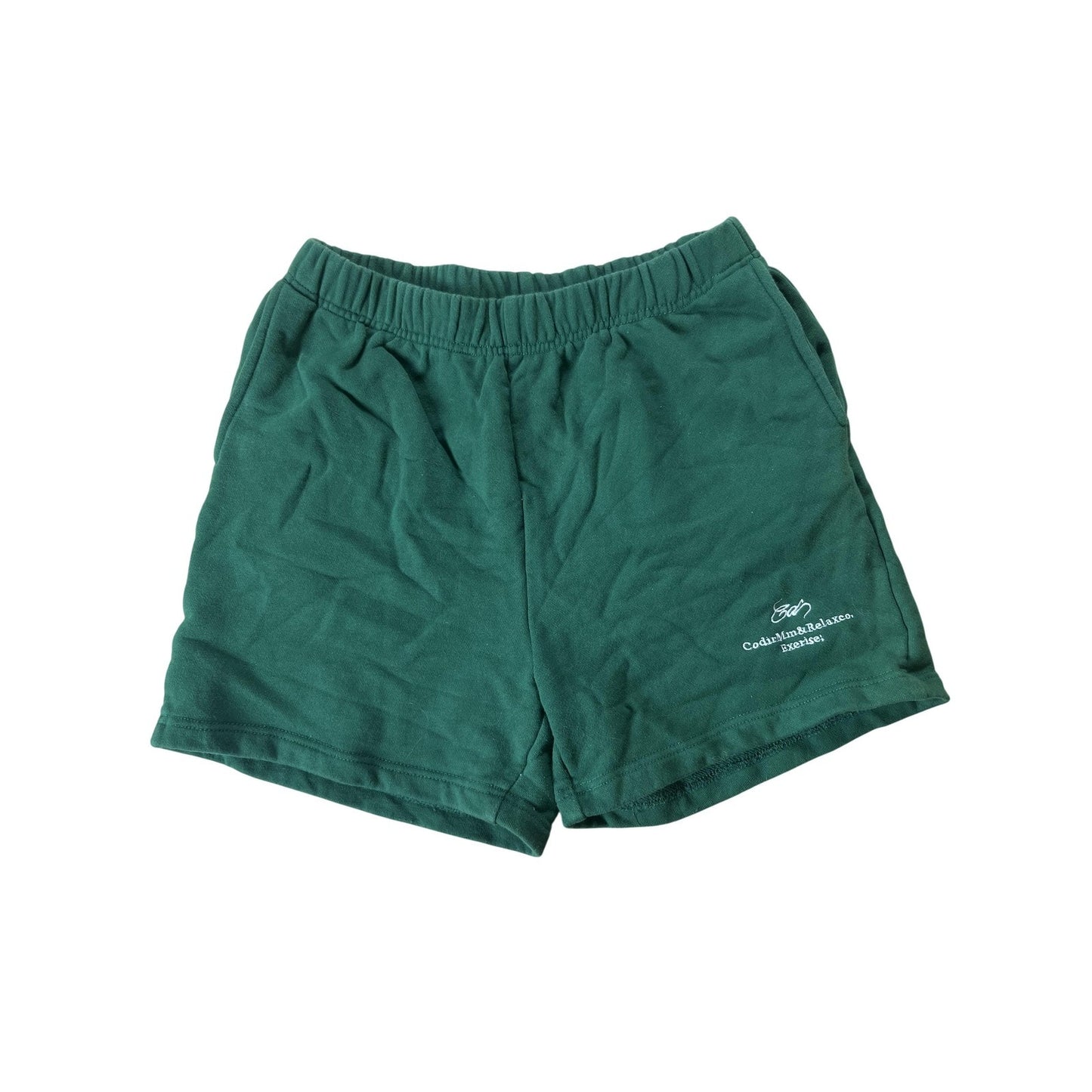 CODIRMA Mens Medium Green French Terry Sweat Shorts Elastic Waist Activewear