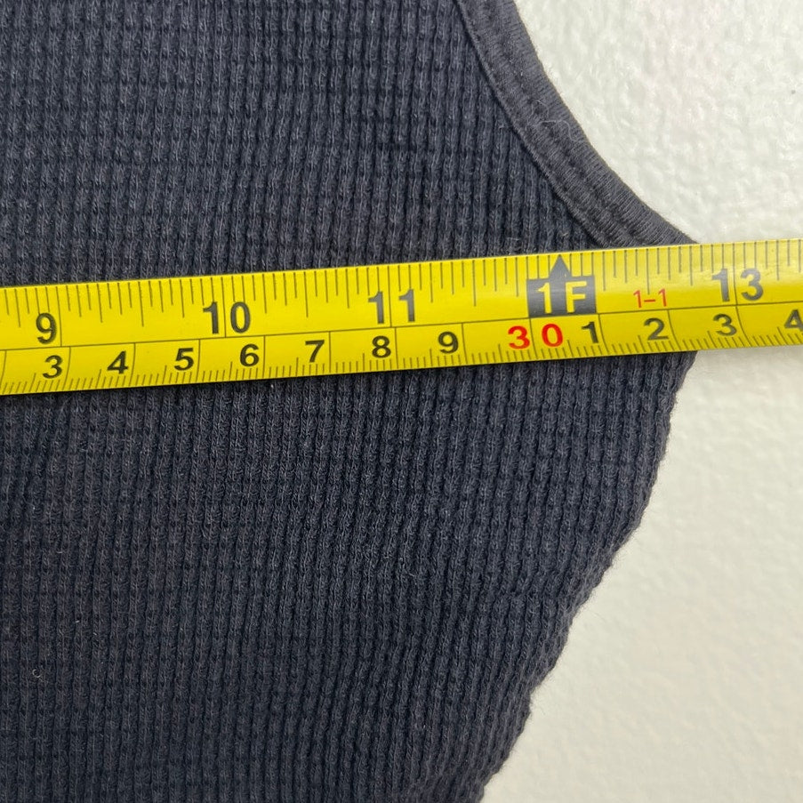 Aritzia TNA Waffle Notch Tank Top in Black size S