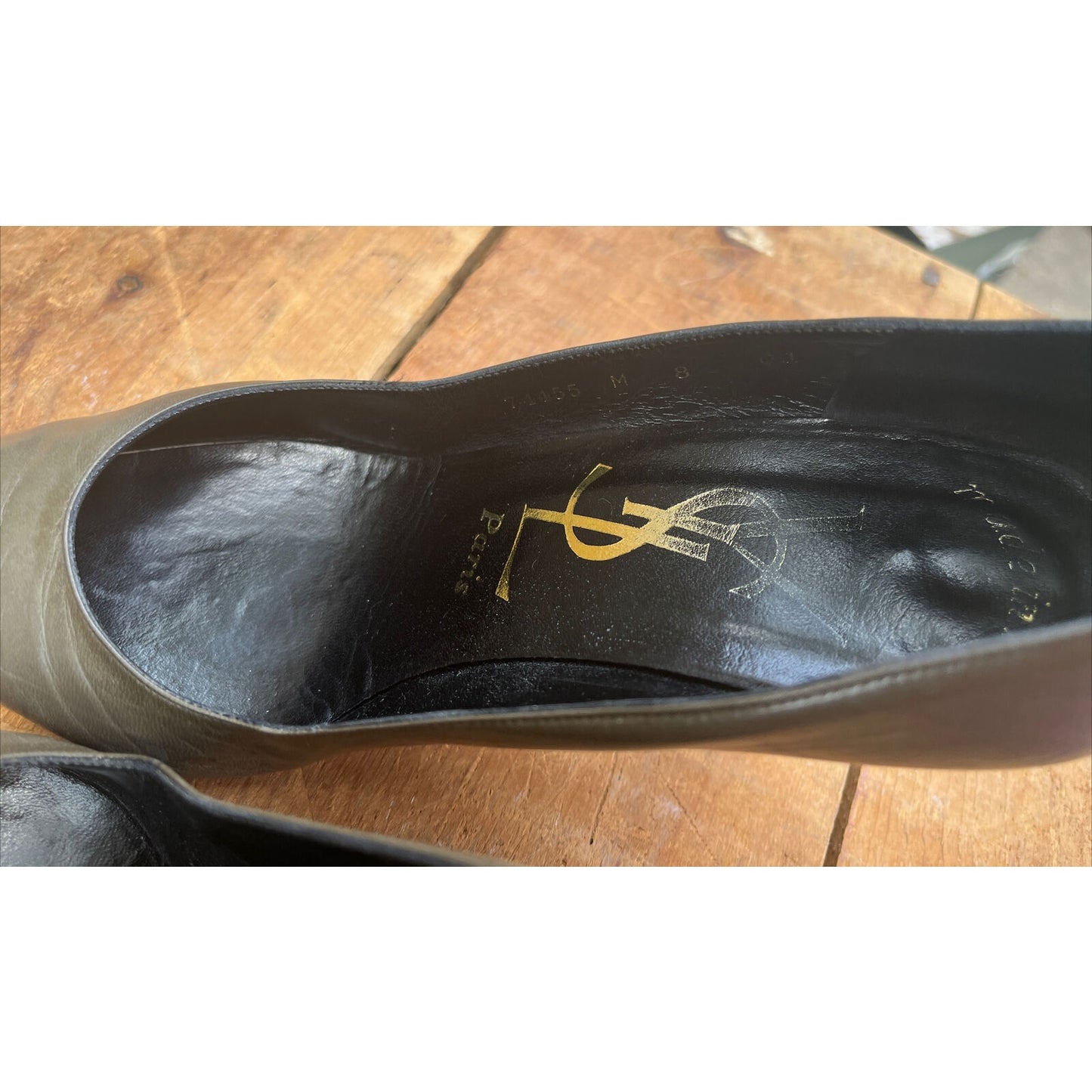 Vintage YSL Saint Laurent Paris 80 Pump Shoe Sz 8 M Paris Made In Italy