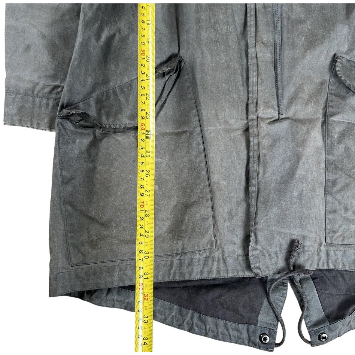Steven Alan Hooded Parka Jacket Medium Gray Canvas Cotton Zip External Pockets