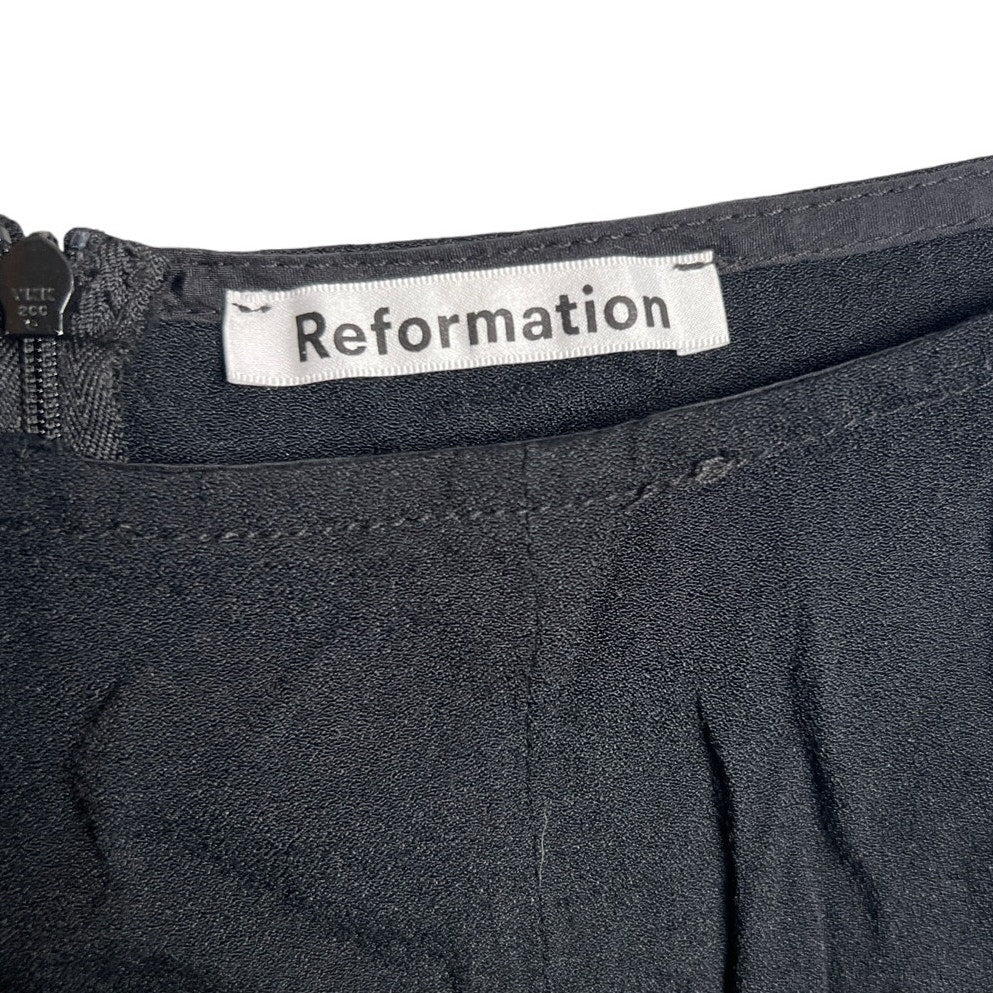 Reformation Size 4 Women Black Mini Slip Skirt