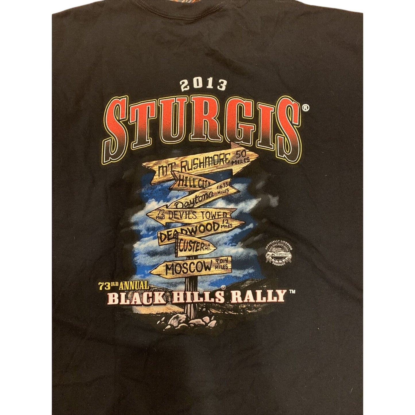 2013 Sturgis USA 73rd Annual Black Hills Rally T-Shirt South Dakota 5XL NWT