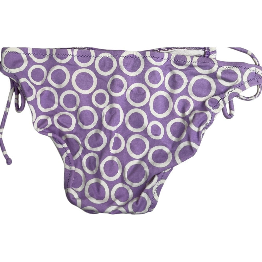 Victoria's Secret Size Medium M Lilac Purple White Circles Bikini Bottom