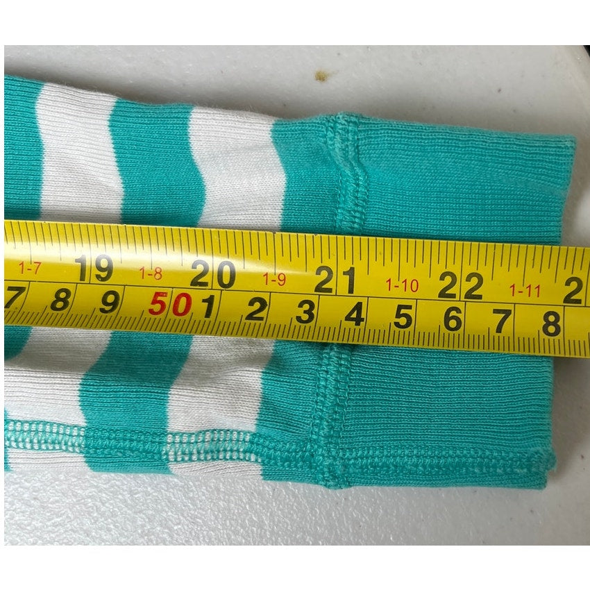 Hanna Anderson Striped 160CM Green Striped Pajama Top