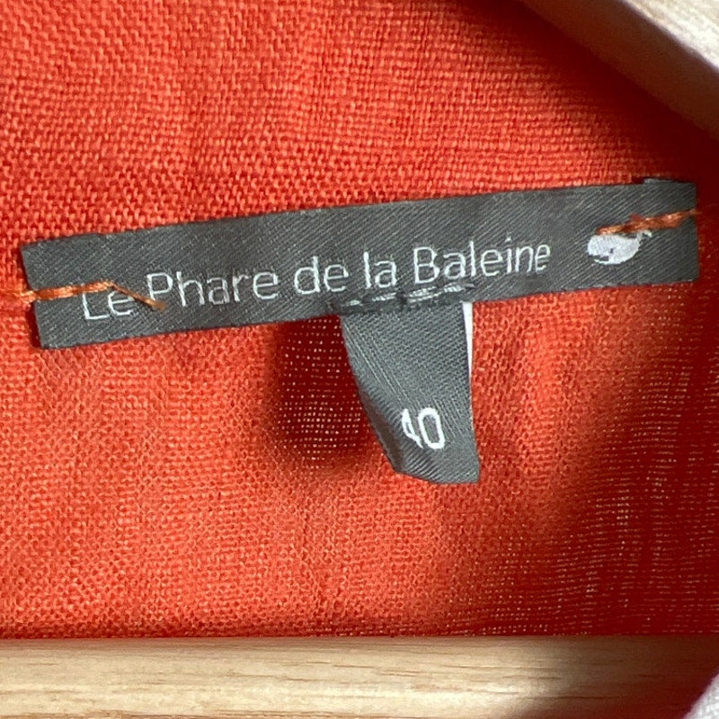 Le Phrase De La Baleine Size 10 Women Top Orange Linen