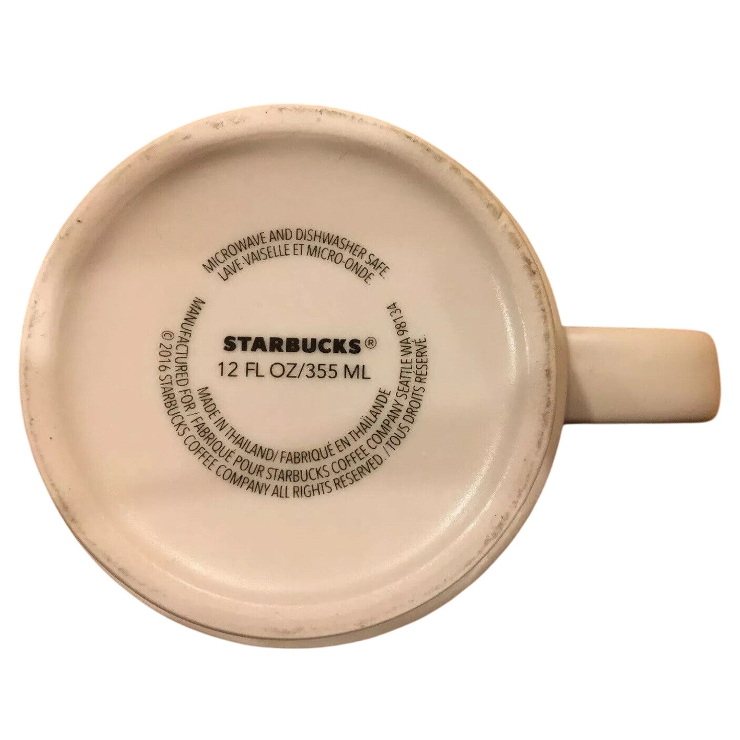 Starbucks Matte Blue With Flowers/Mums Stackable Mug 2016