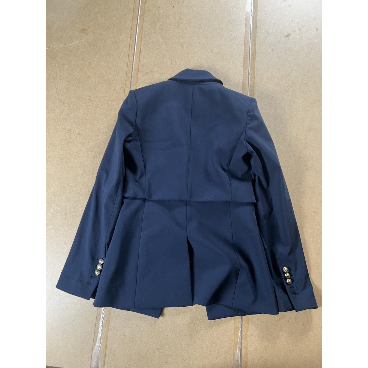 Veronica Beard Blazer Womens 4 Blue Slim Collared Lined Pockets Button