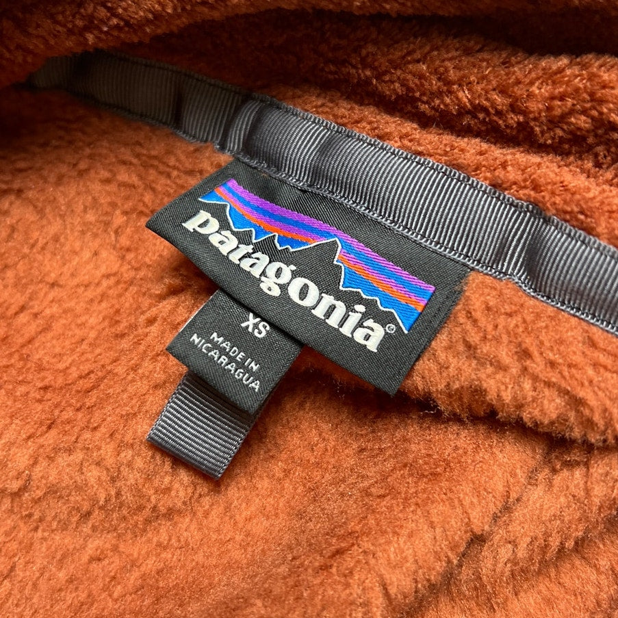 Patagonia Womens Sweater Extra Small Brown Re-Tool Snap T Fleece Pullover