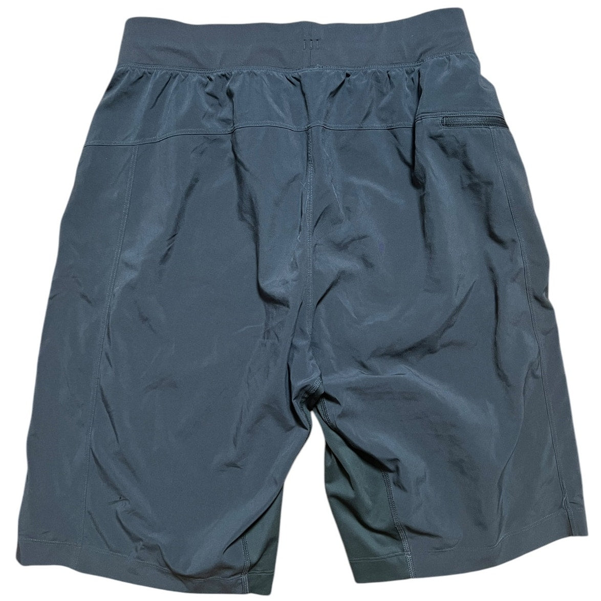 Lululemon Men Black Shorts Adjustable Strap Missing Tag *Dimensions In Picture*