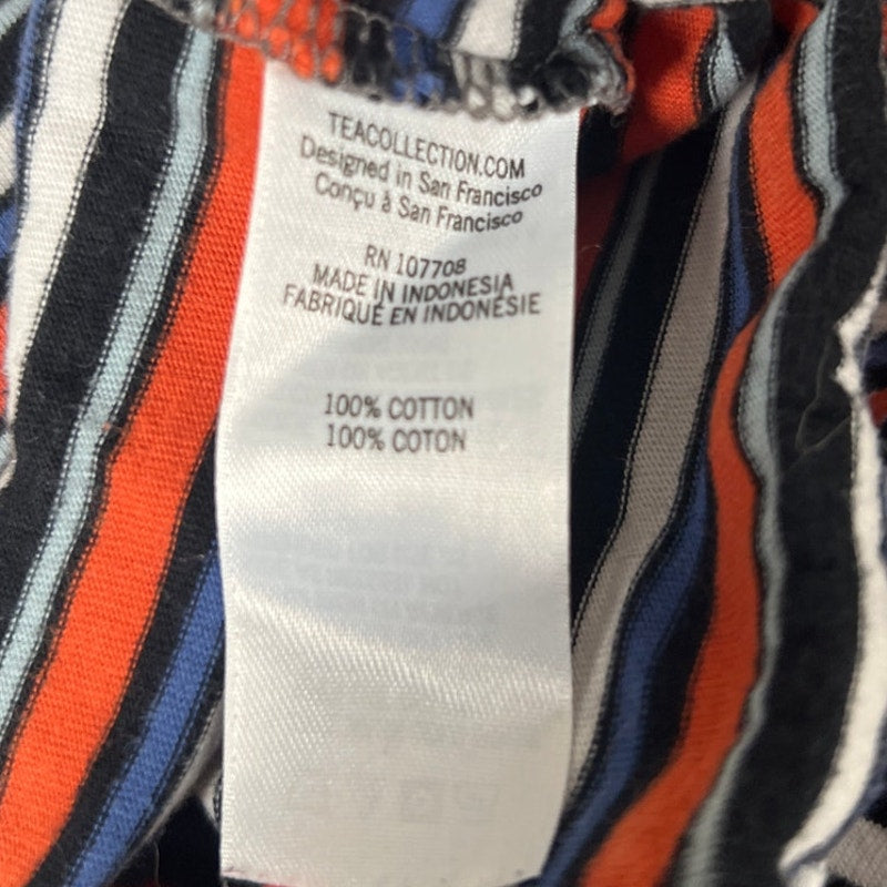 Tea Raglan Size 8 100% Cotton Stripped Long Sleeve T-shirt