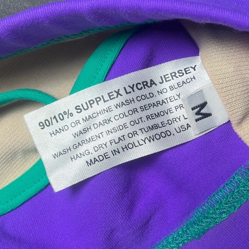 Elisabetta Rogiani Teal/Purple Bikini Top Size M