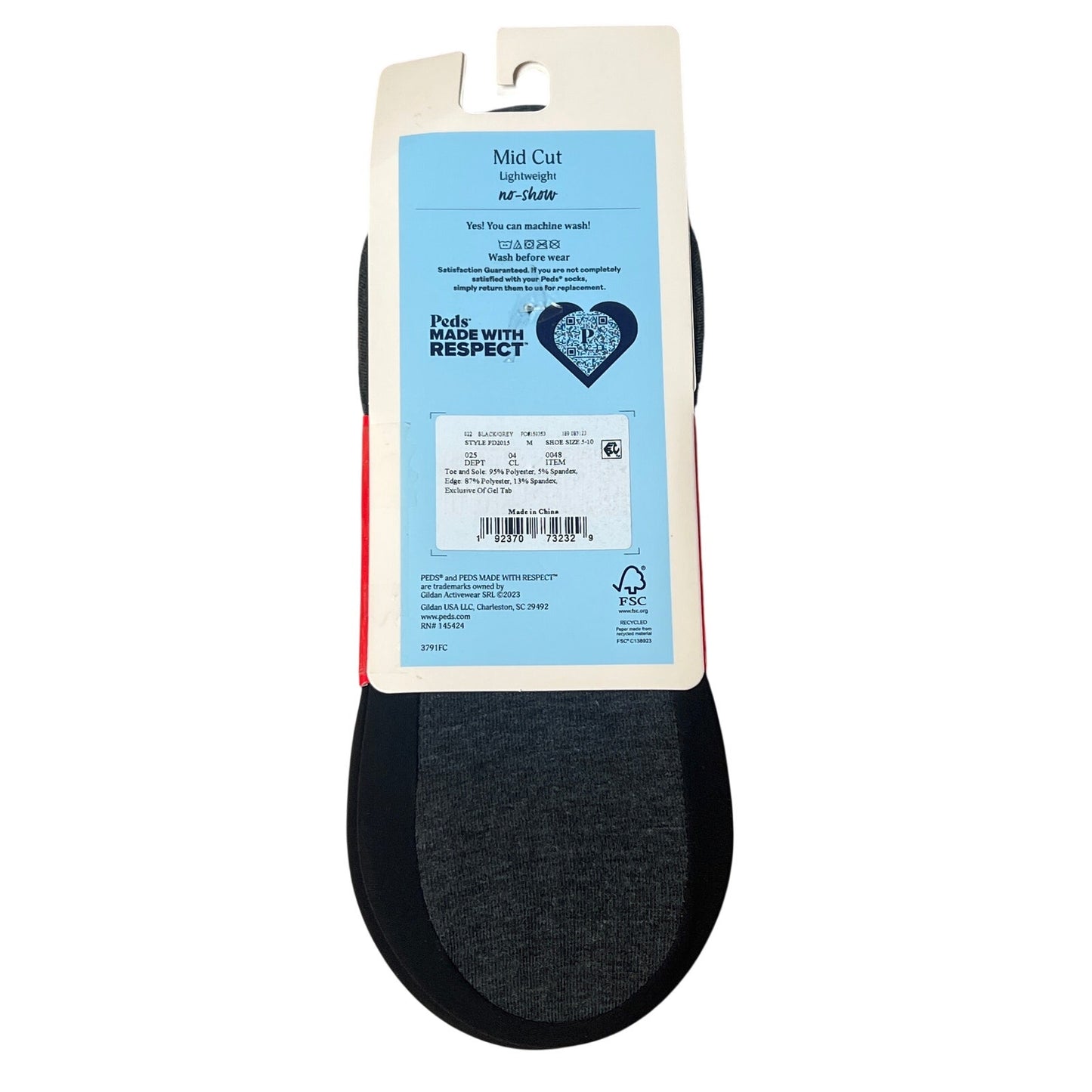 PEDS Women's Mid Cut Lightweight Liner Socks 2 Pairs M 5-10