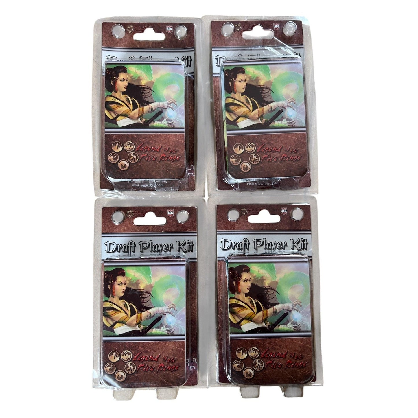 Lot Of 4 Legend Of The Five Rings Draft Player Kit White Edition Arc AEG Sealed