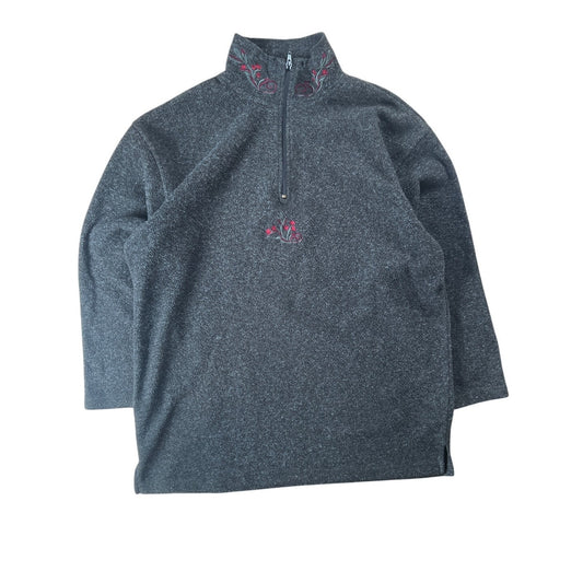 VTG Victoria's Secret Country Fleece Jacket Women's Small Pullover Oversized