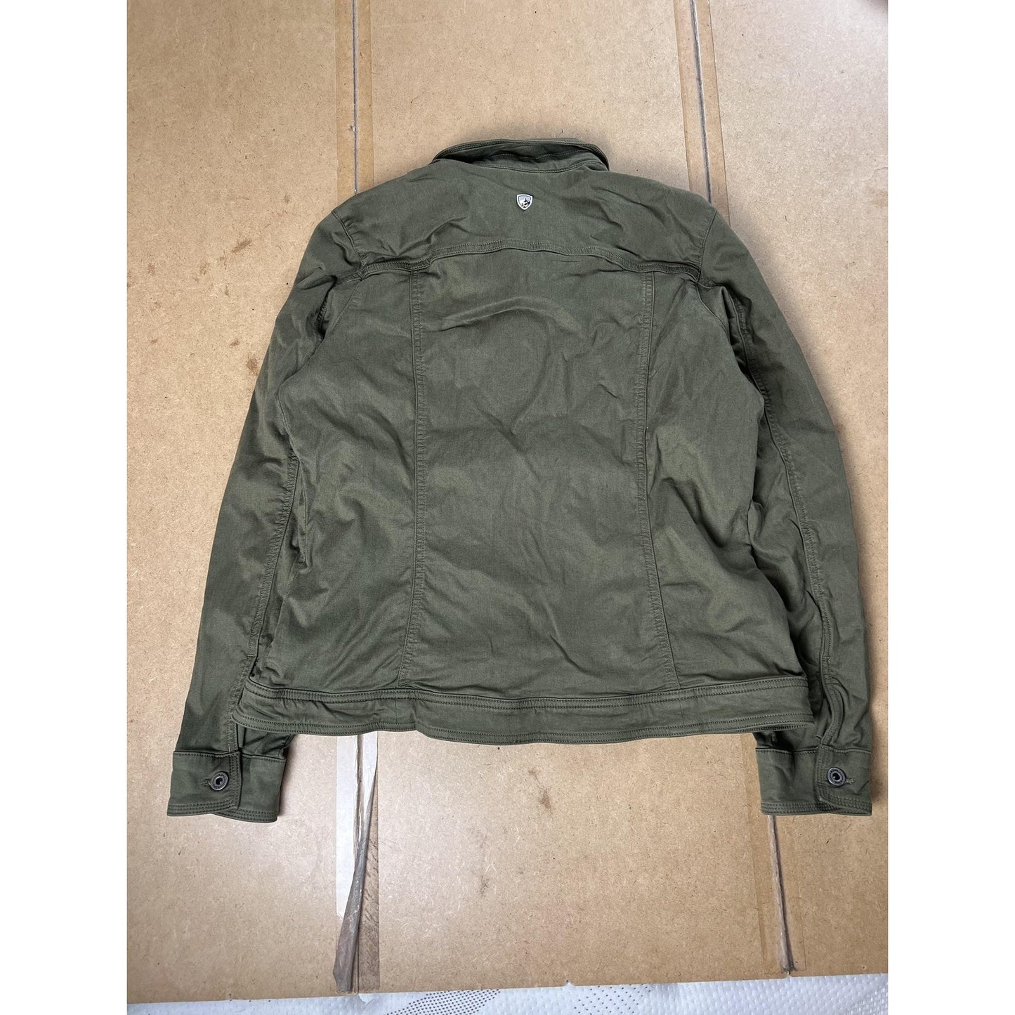 Kuhl Jacket Unisex L Green Military Collared Pockets Twill Short Casual