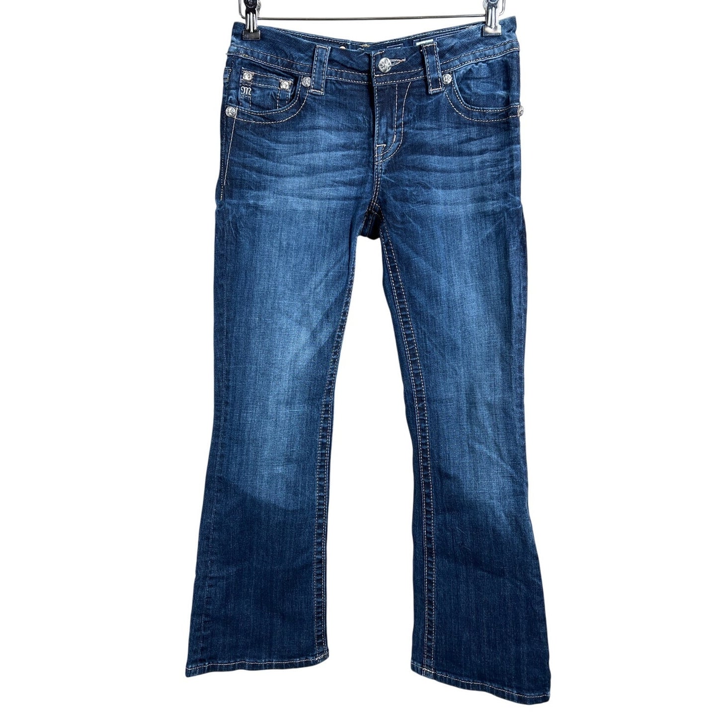 Miss Me 27 Mid Rise Easyboot Jean Crusader Rhinestone