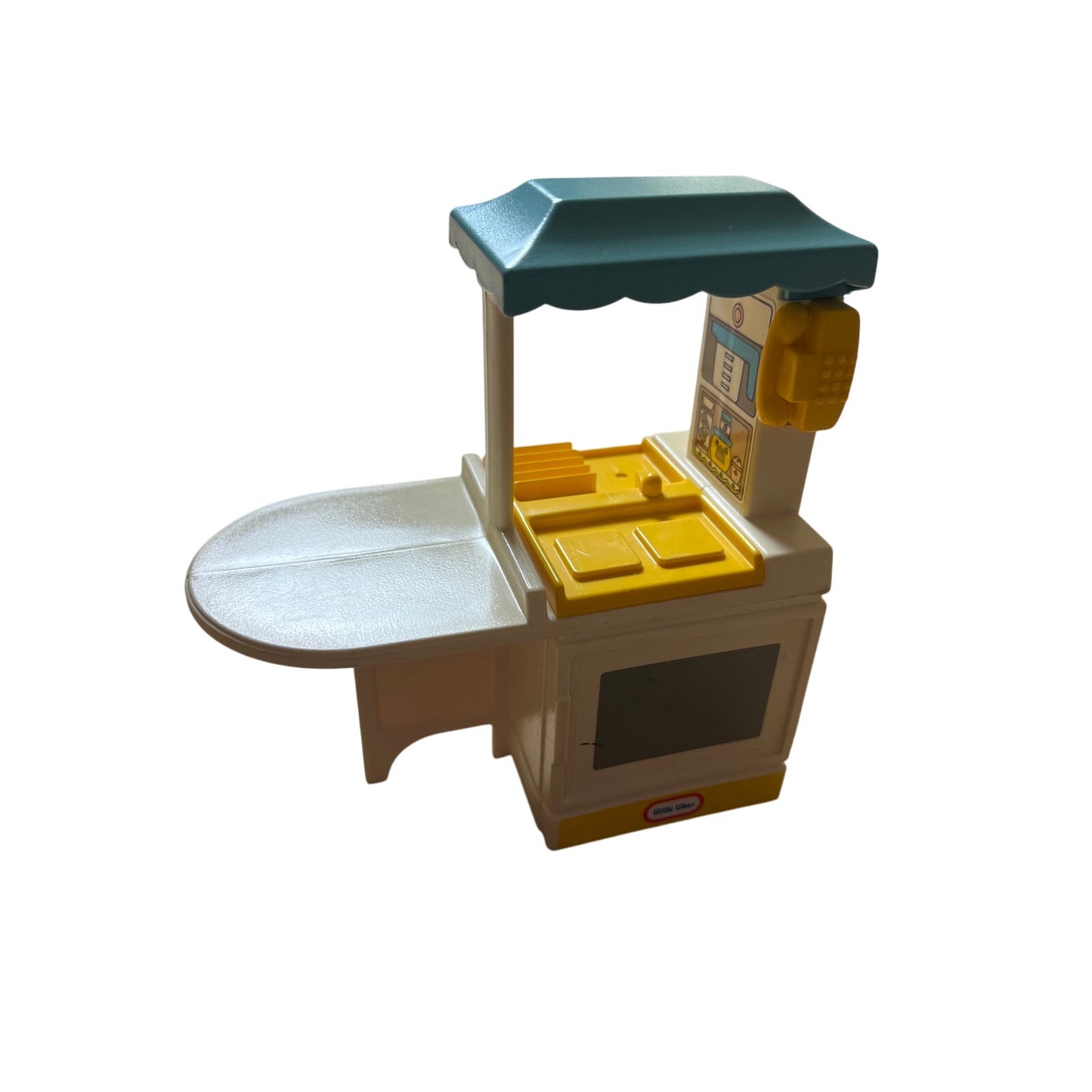 Vintage Little Tikes Party Kitchen Doll House Furniture Counter Stove Blue Top