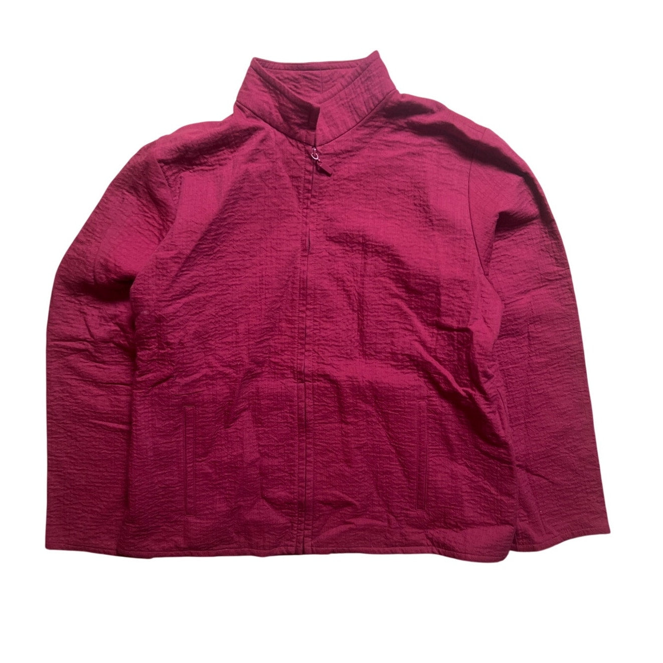 Eileen Fisher Red Full Zip Sweater Size S