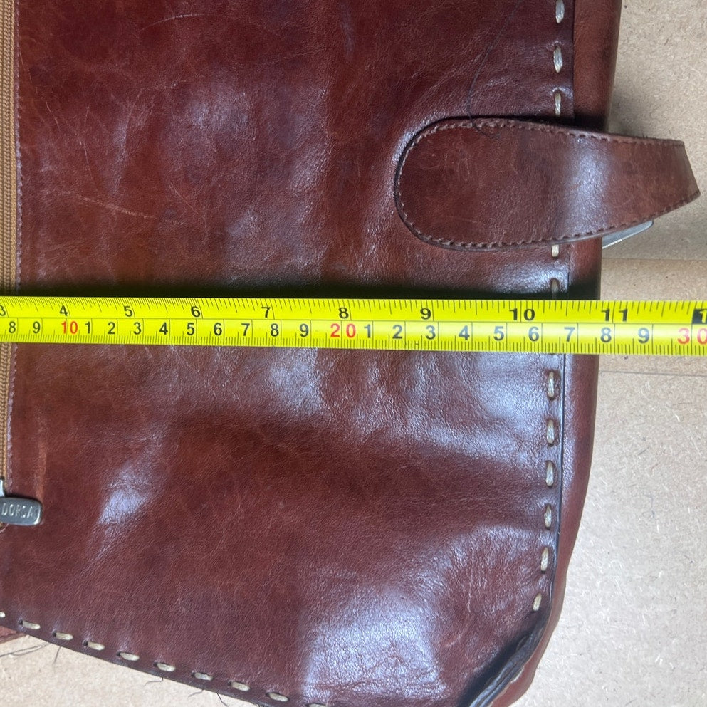 Vintage Dorsa Brown Leather Messenger Bag (No Handles)