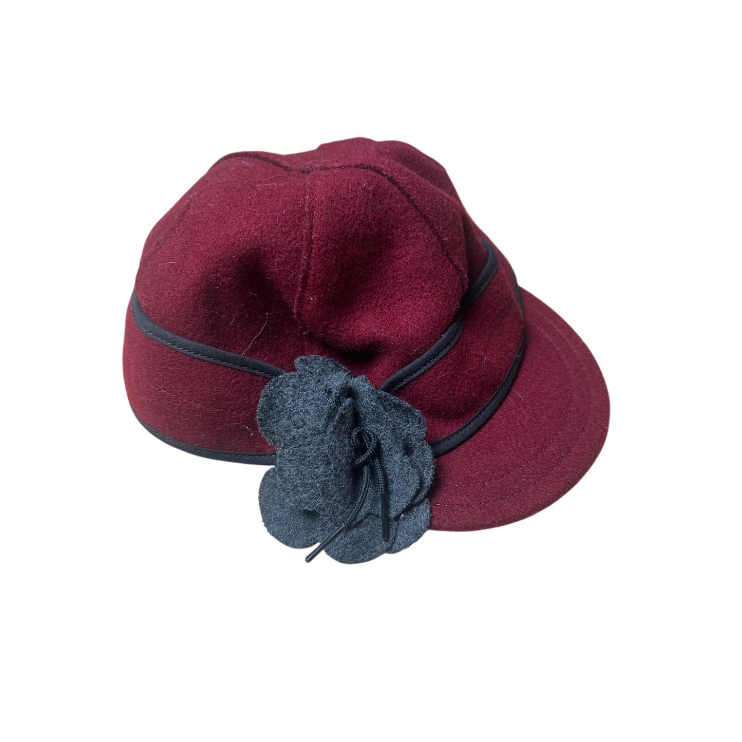 Stormy Kromer Winter Red Hat Flannel Lined Women 7 1/4