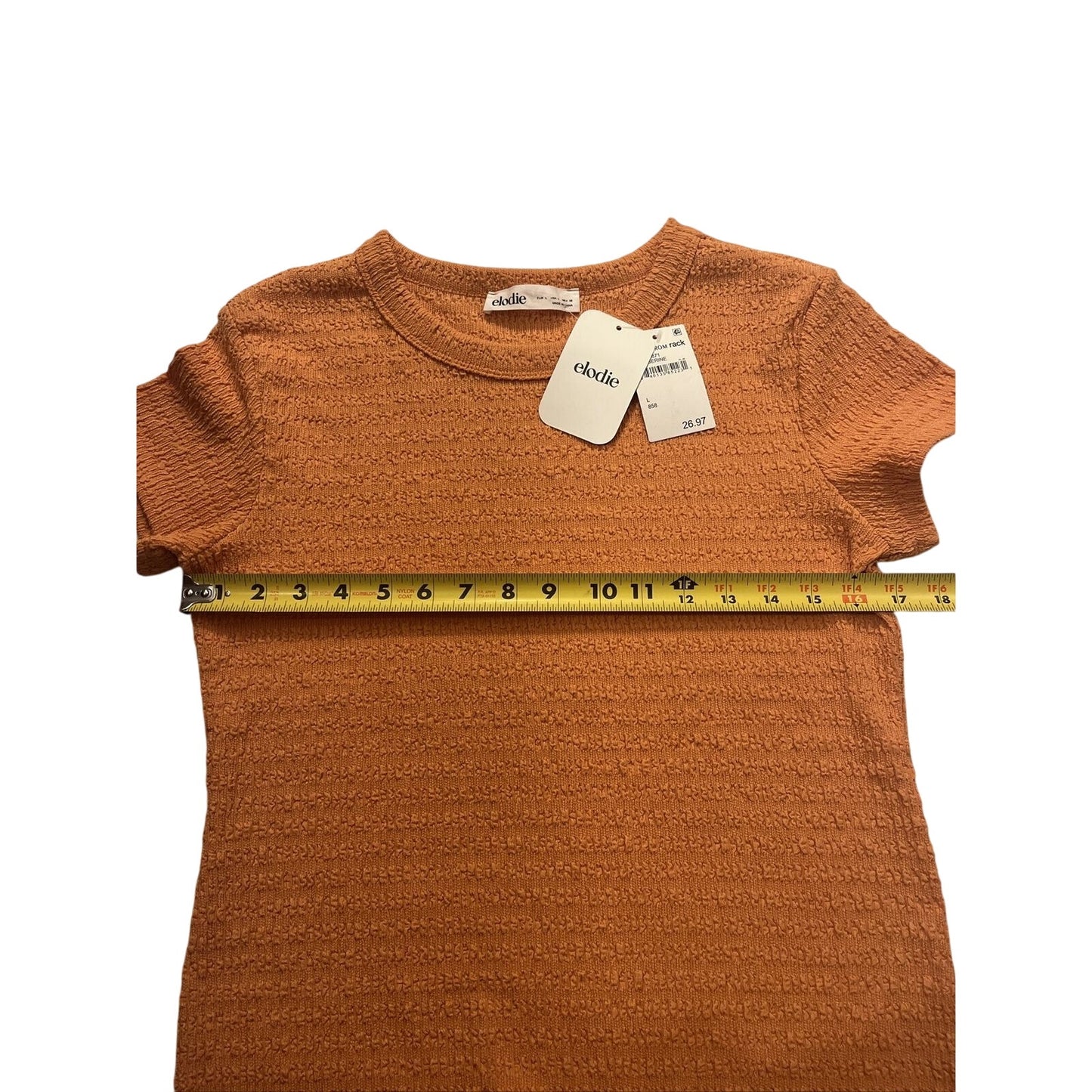 Elodie Dress Women's Large L Orange Short Sleeve T Shirt Dress NEW - NWT