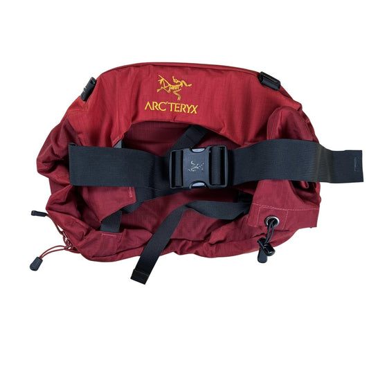 Arc'teryx Waist Pack Red One Size Hiking Hip Belt 4 Pockets Nylon Men Zip