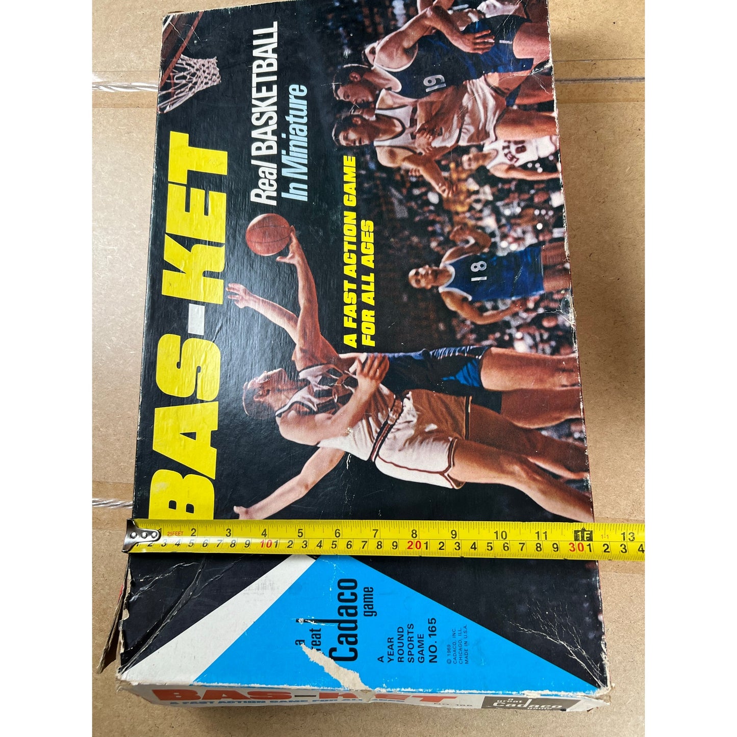 Bas-Ket Tabletop Basketball Game Cardboard Backboard Pink Ball Included