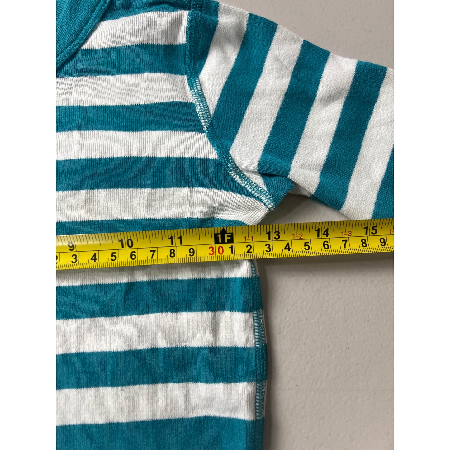 Hanna Anderson Size 8 Shirt Boys Blue Striped Short Sleeve