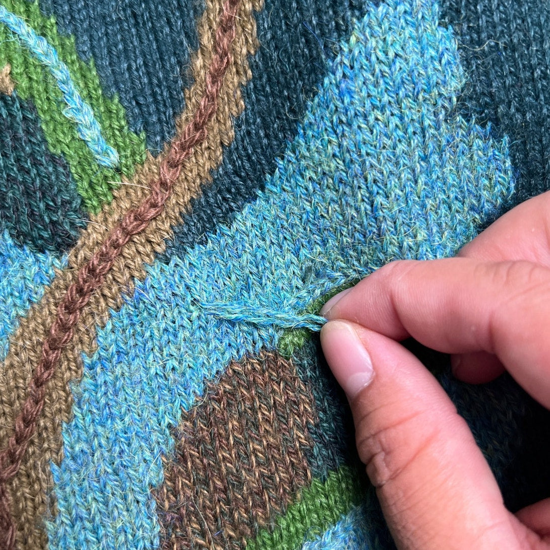 Tabask Handmade Alpaca/Wool Blend Colorful Sweater Size XL