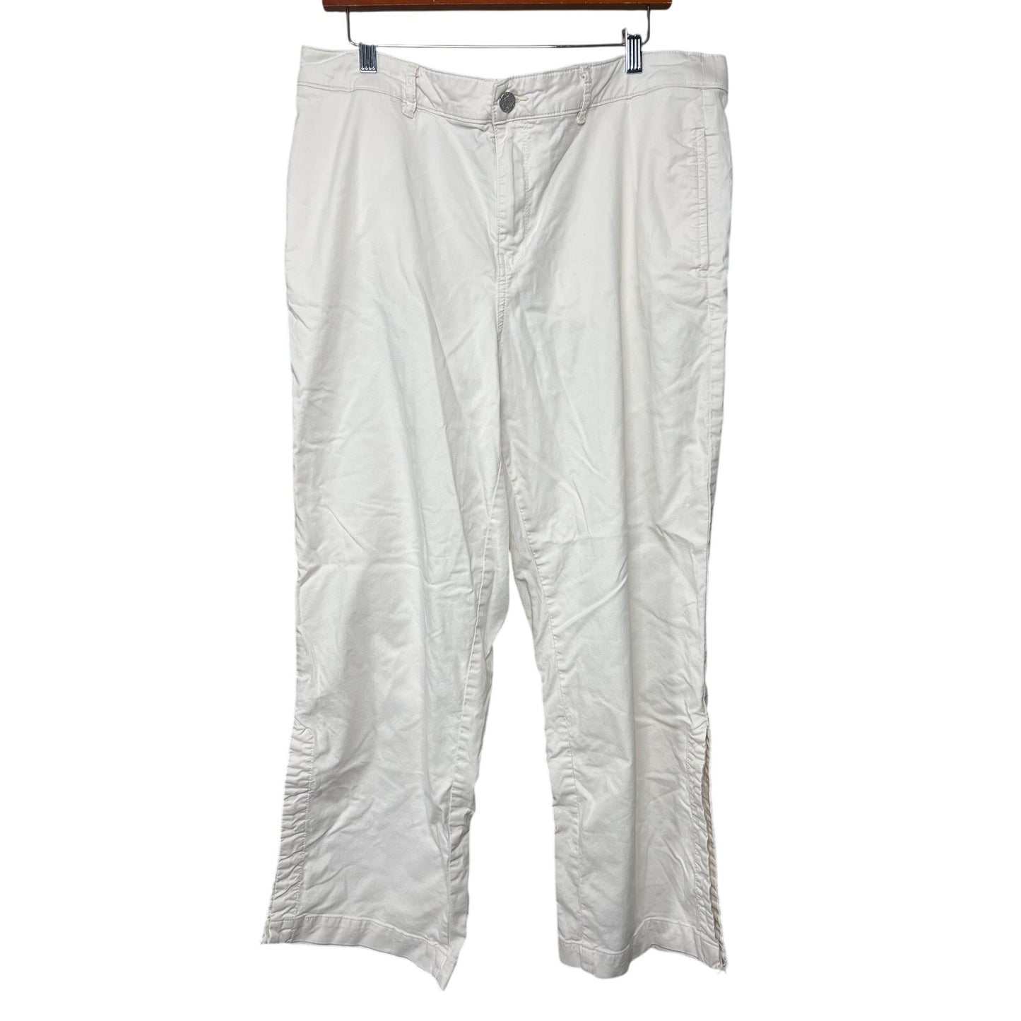 Soft Surrounding Size XL Wide Straight Leg Pants Plus Split Bottom