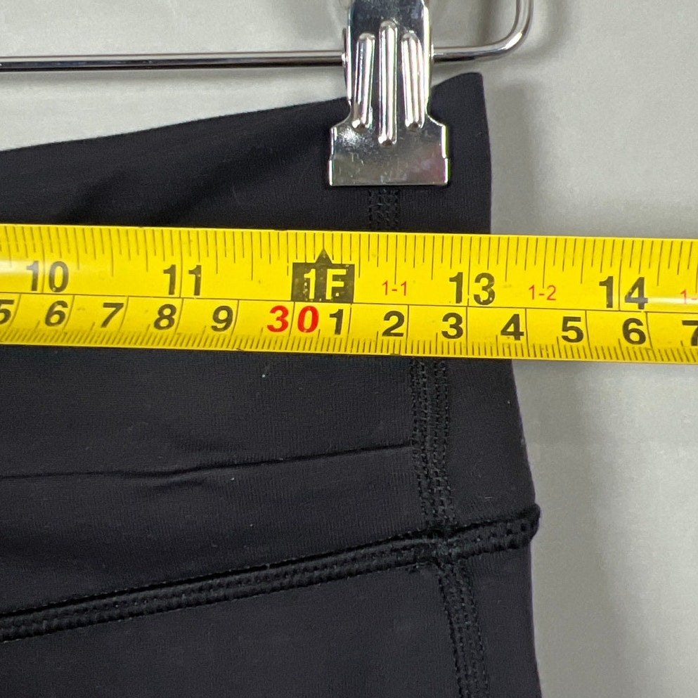 Lululemon Size 13 Women Black Stretch Pull On High Rise Yoga Cropped Leggings