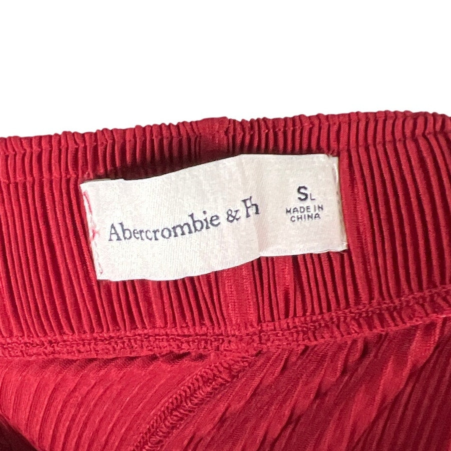 Abercrombie & Fitch Size Small Long NWT Pull On Textured Crinkle Flare Leg