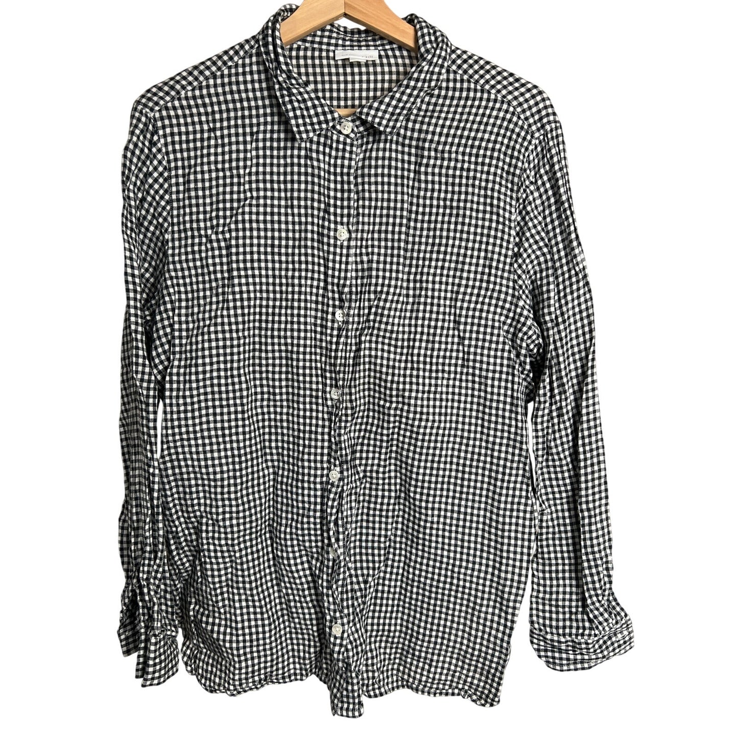J. Jill Large Plaid Button Down Love Linen Gingham