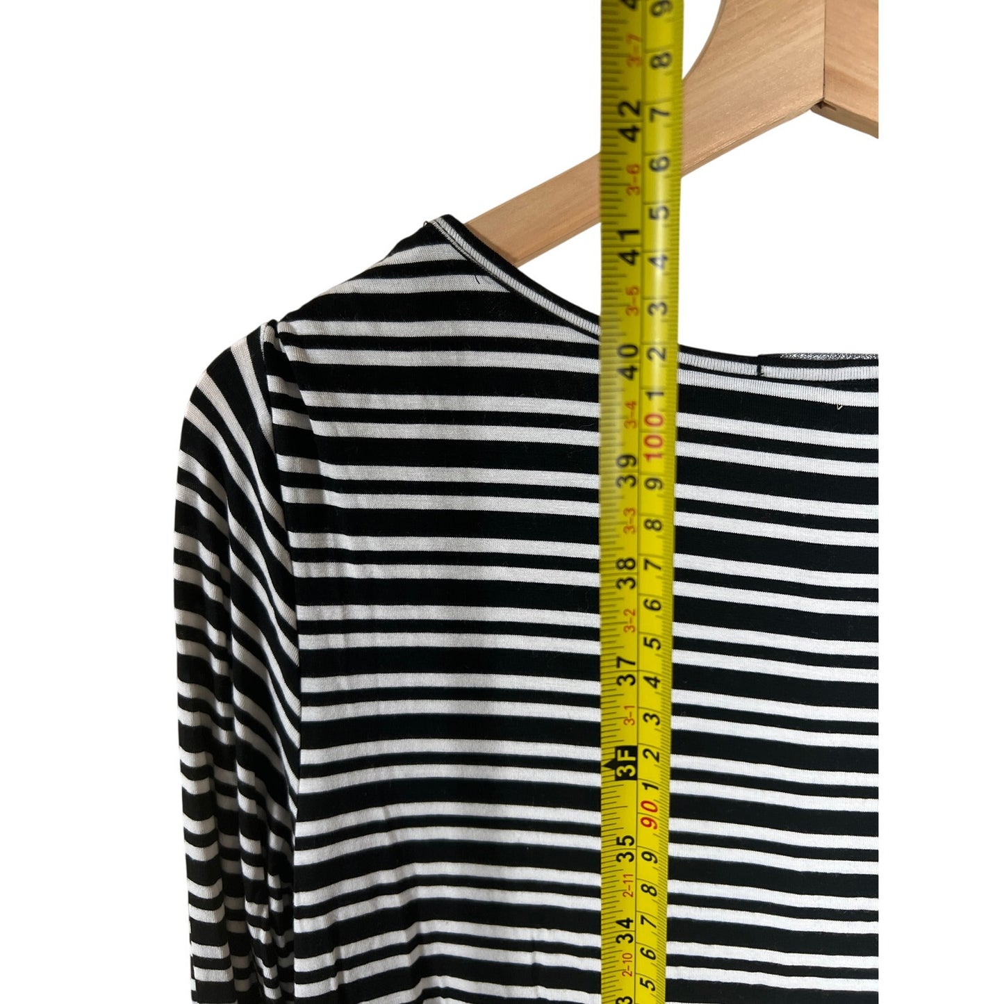 Sweet Claire Black White Striped Dress *Dimensions In Pictures*