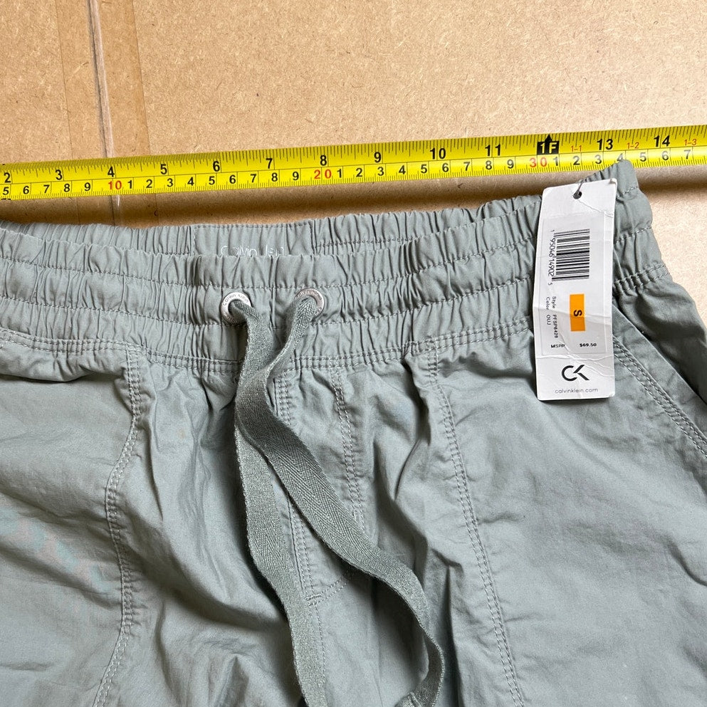 NWT Calvin Klein Performance Green Cargo Pants Women Size Small
