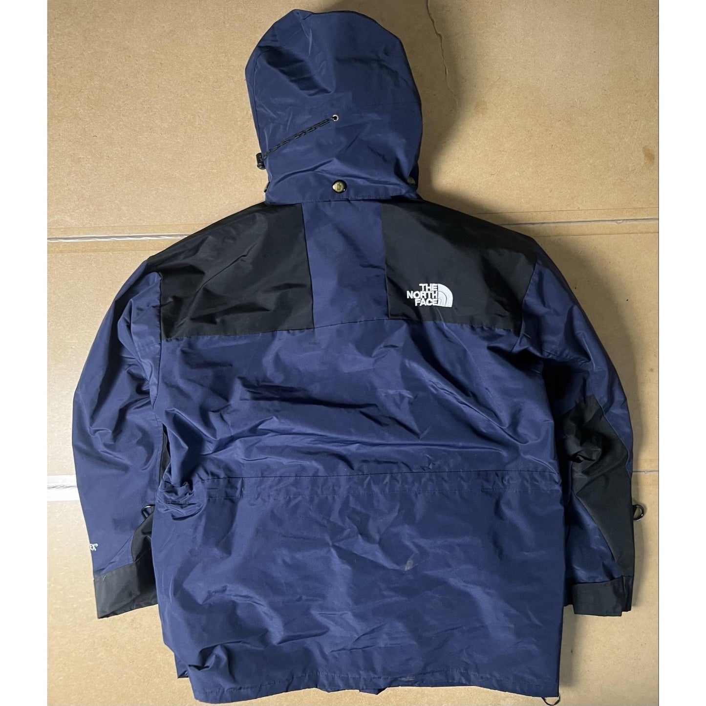 The North Face Jacket Mens L Blue Softshell Rain Coat GORE-TEX Hooded Waterproof