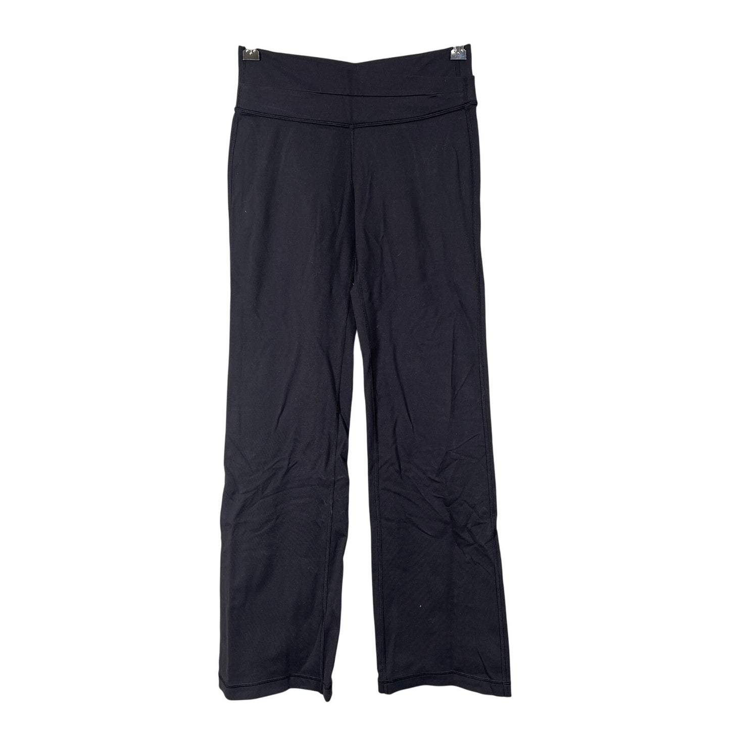Lululemon Size 13 Women Black Stretch Pull On High Rise Yoga Cropped Leggings