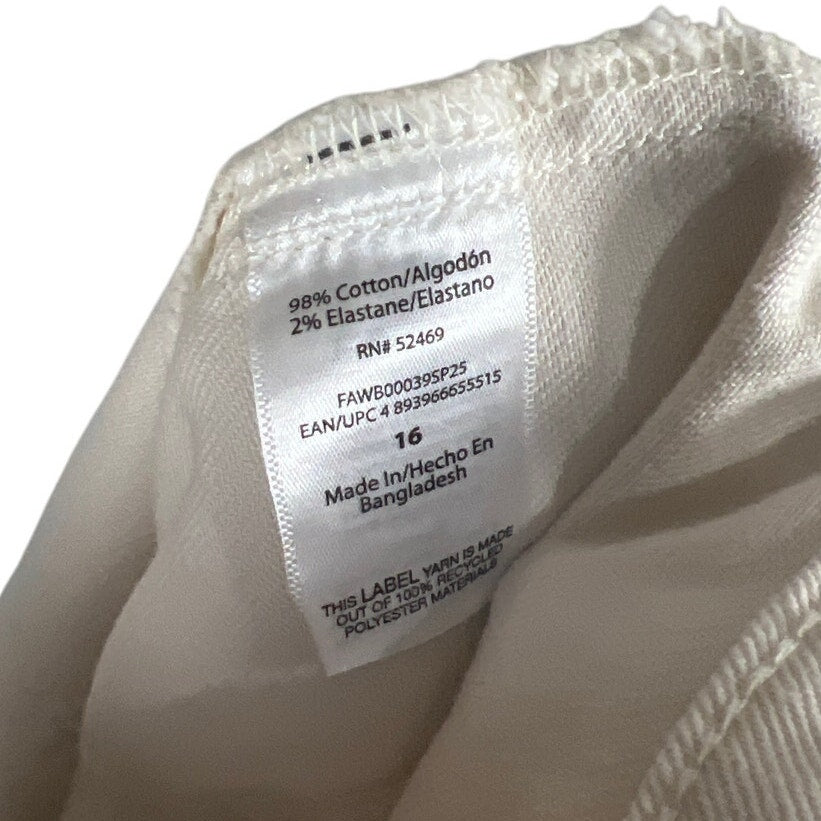 Free Assembly 16 Cotton NWT White Relax Cargo Pants