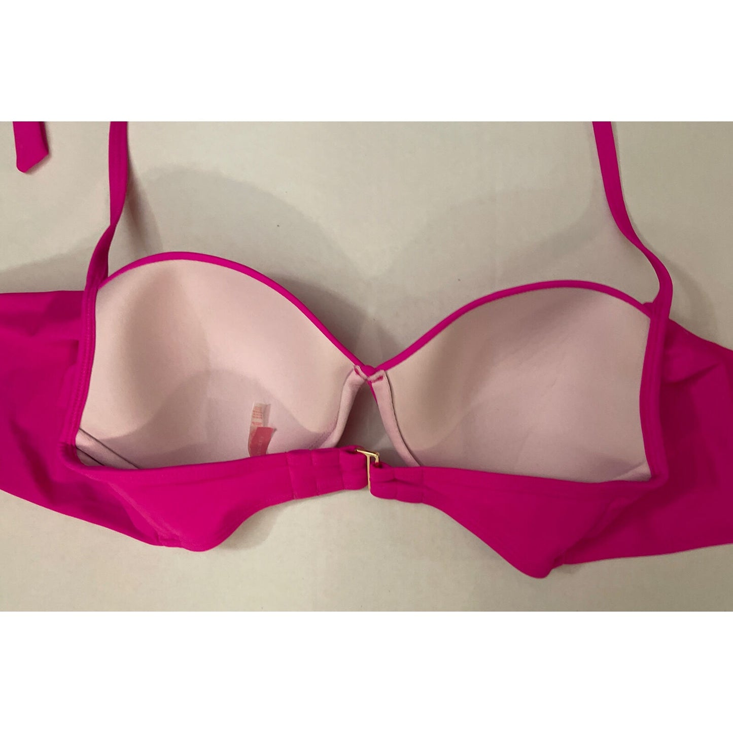 Victoria's Secret Women's Size 32DD Solid Pink Wrap Tie Around Bikini Top - EUC