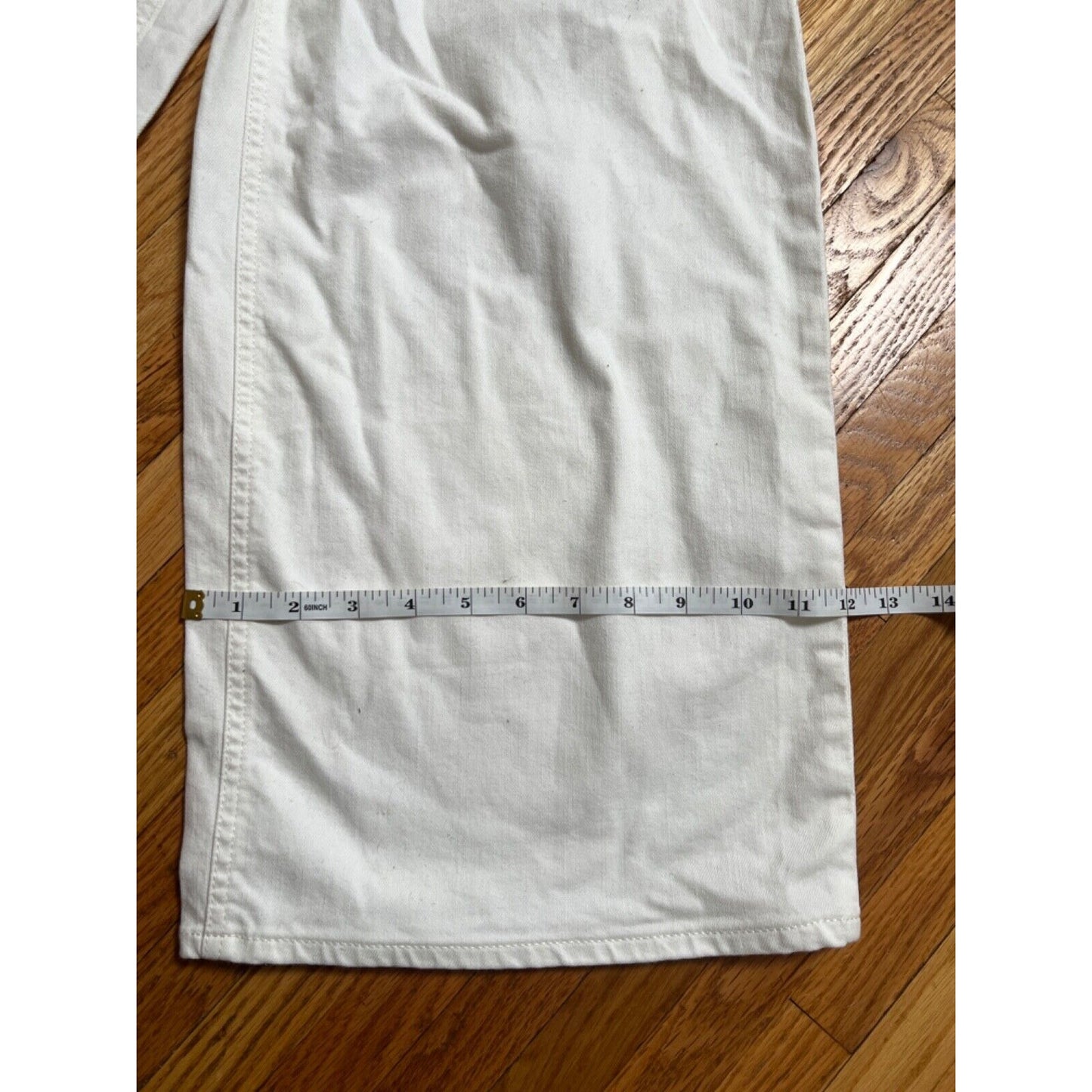 J.Crew Essential Wide Rayne Leg Pants Size 31 Pockets White