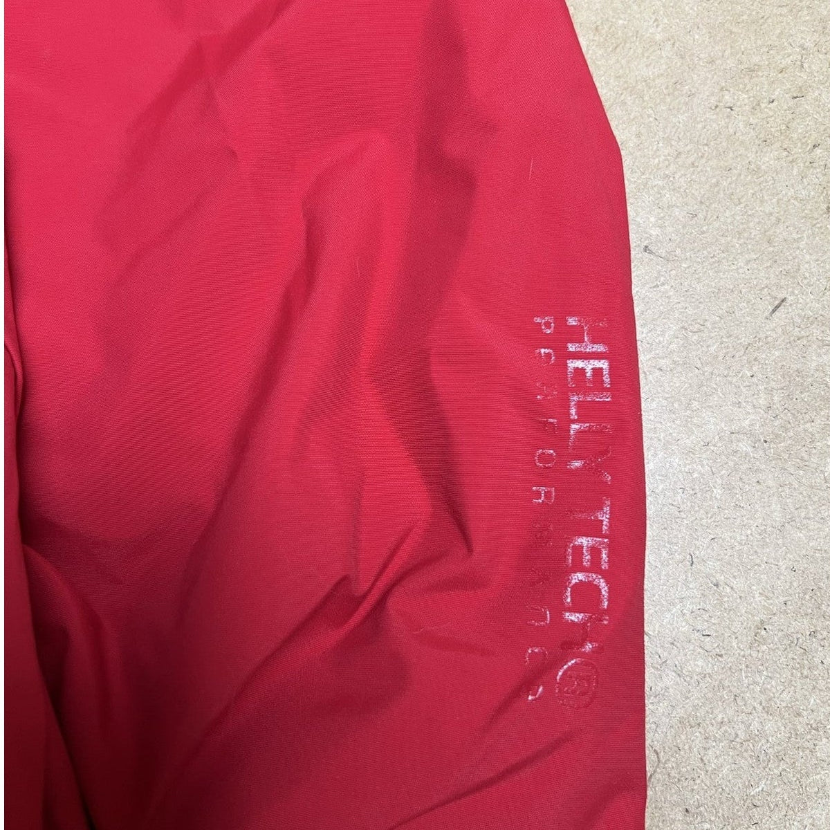 Helly Hansen Jacket Mens L Red Rain Coat Hooded Waterproof Helly Tech Pockets