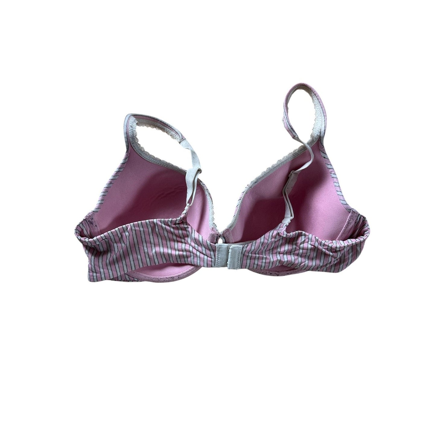 Victorias Secret Bra Womens 38C Pink Striped T Shirt Underwire Padded Everyday
