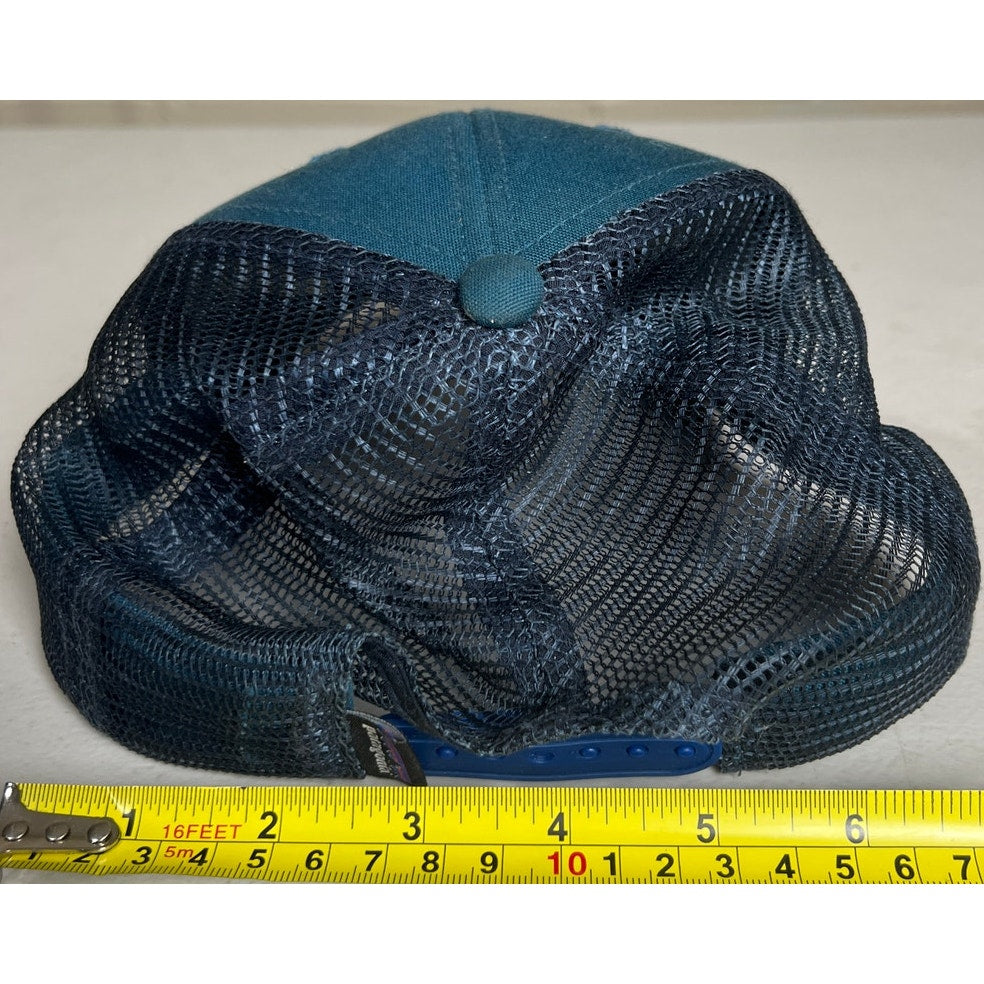 Patagonia Trout Trucker Hat Fitz Mens Turquoise Blue Snapback