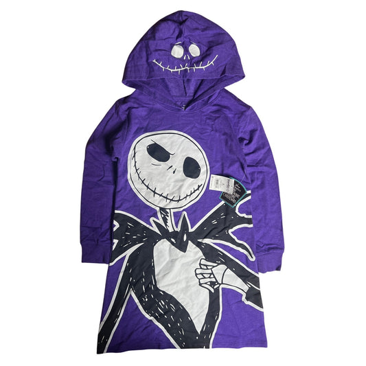 NWT Nightmare Before Christmas Halloween  Hoodie Dress with Long Sleeves Size M