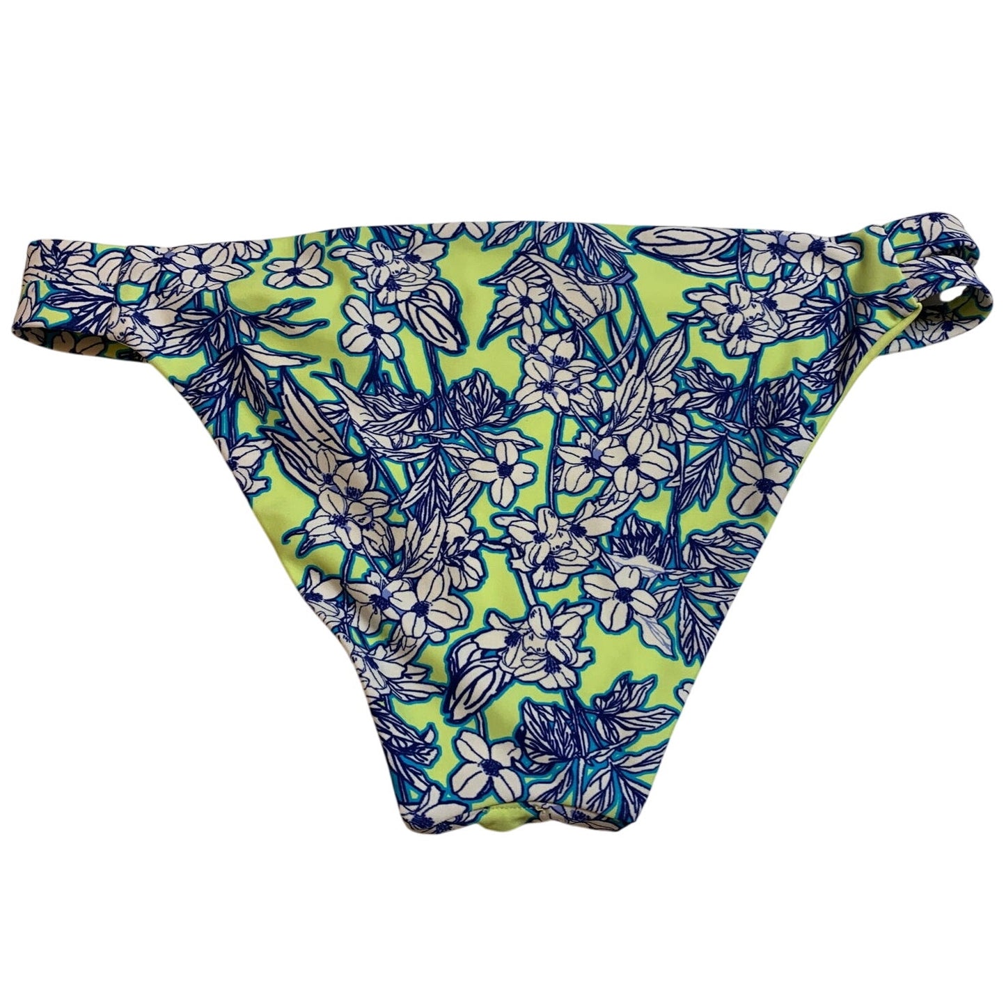 Adore Me Women's Blue And Green Floral Swim Bikini Bottom Size Small S - NWT