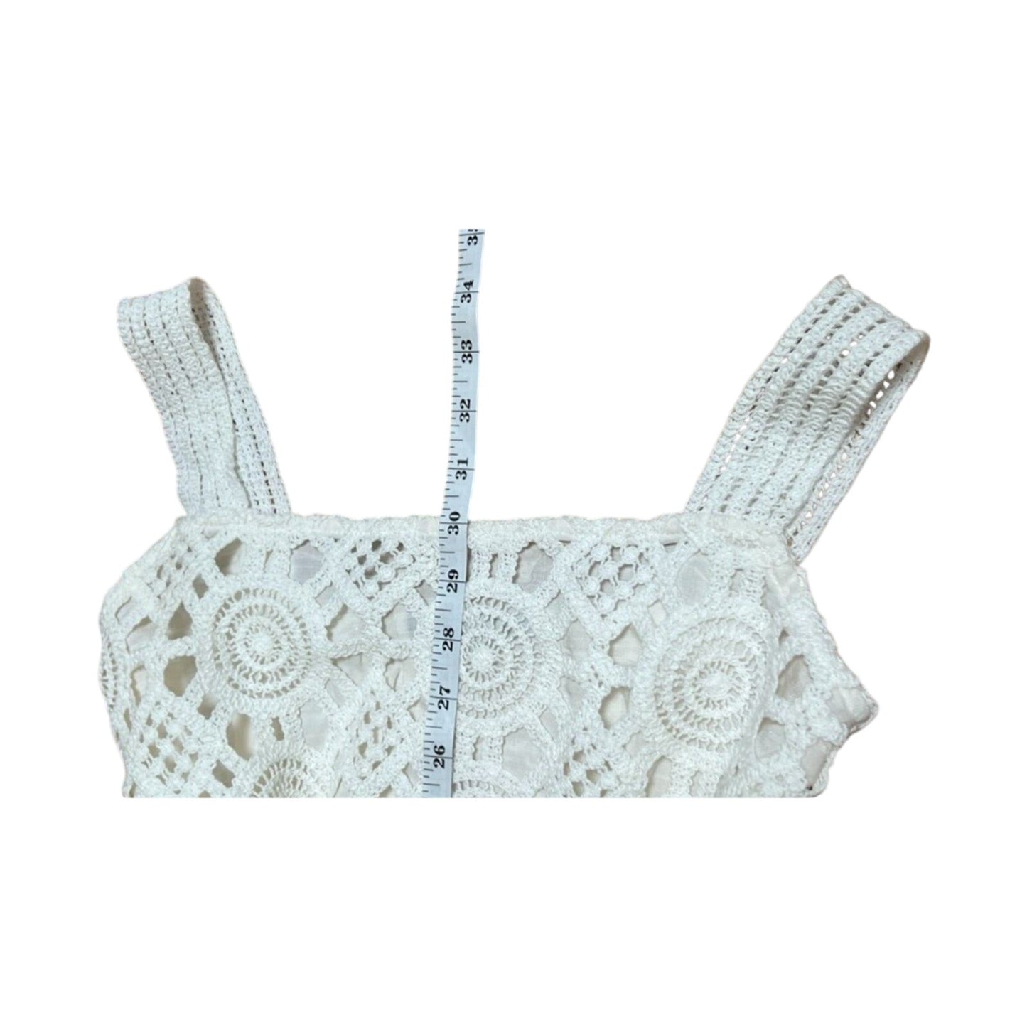 Muke oneplus White Sundress Circular Patterned Large L