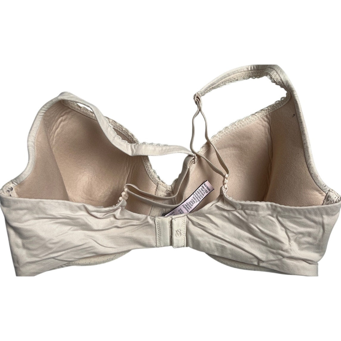 Victoria's Secret Line Perfect Coverage Cream Bra 34DD