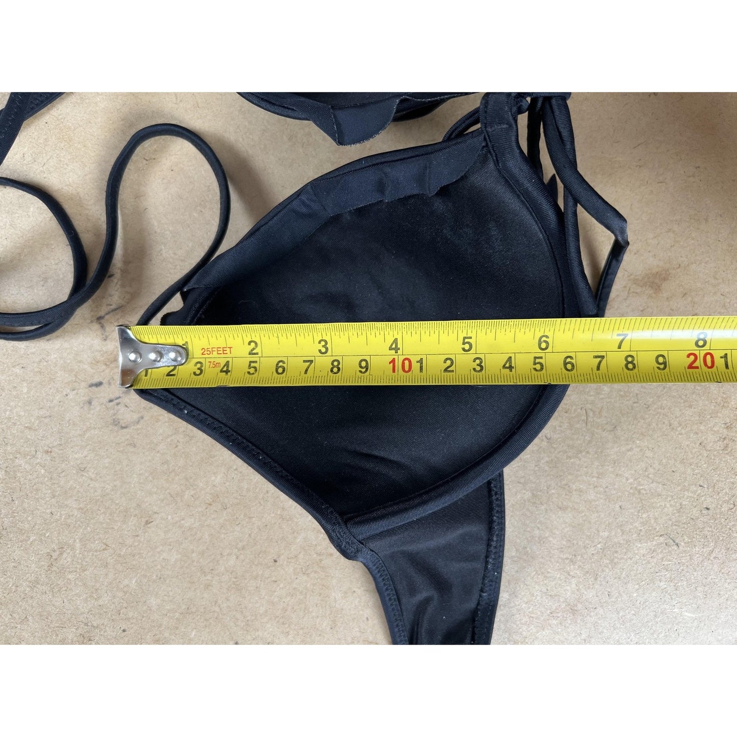 Victoria's Secret Swim Top Womens 34C Black Halter Padded Lined Bikini