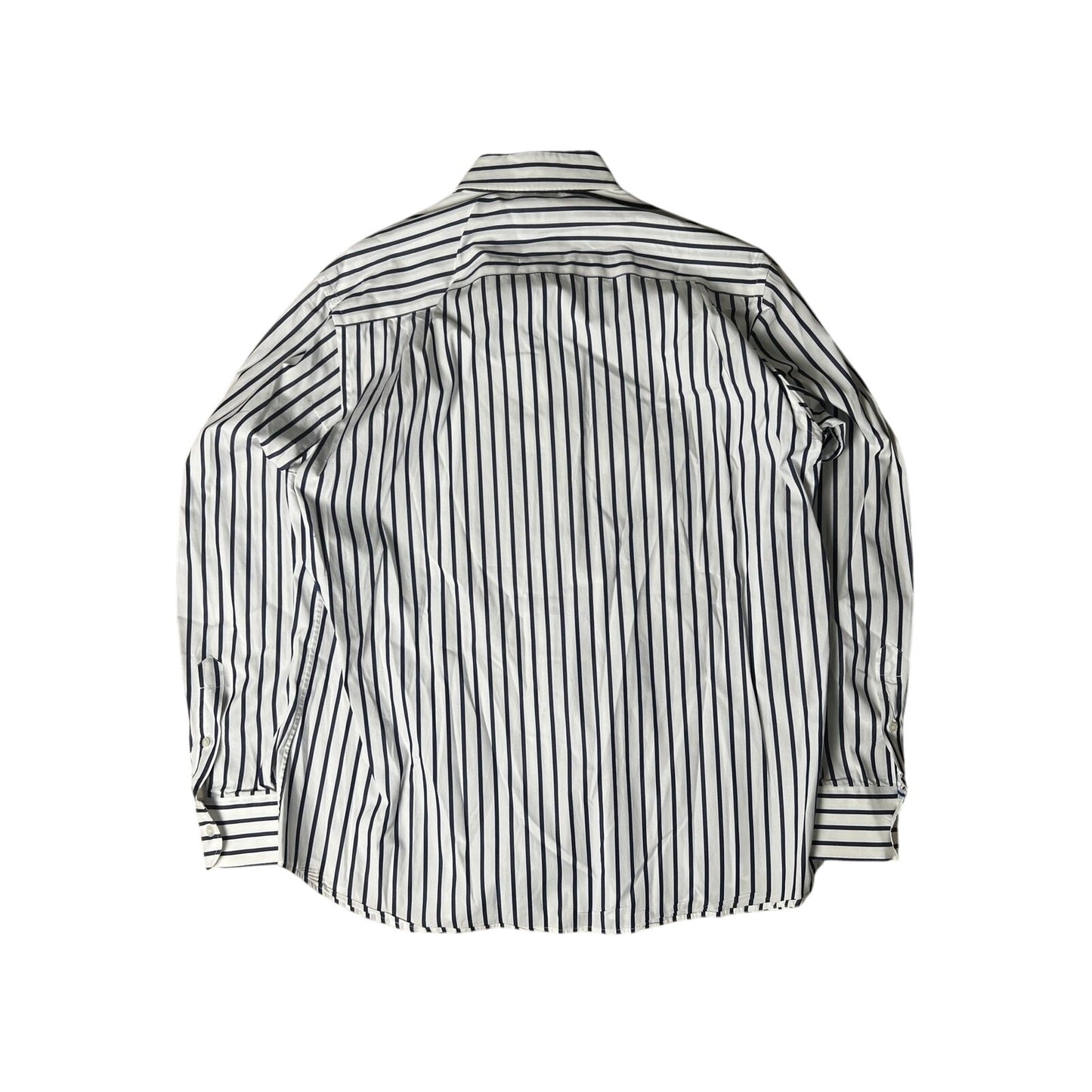 Paul & Shark Shirt Mens IT 42 White Navy Striped Long Sleeve Button Up Casual