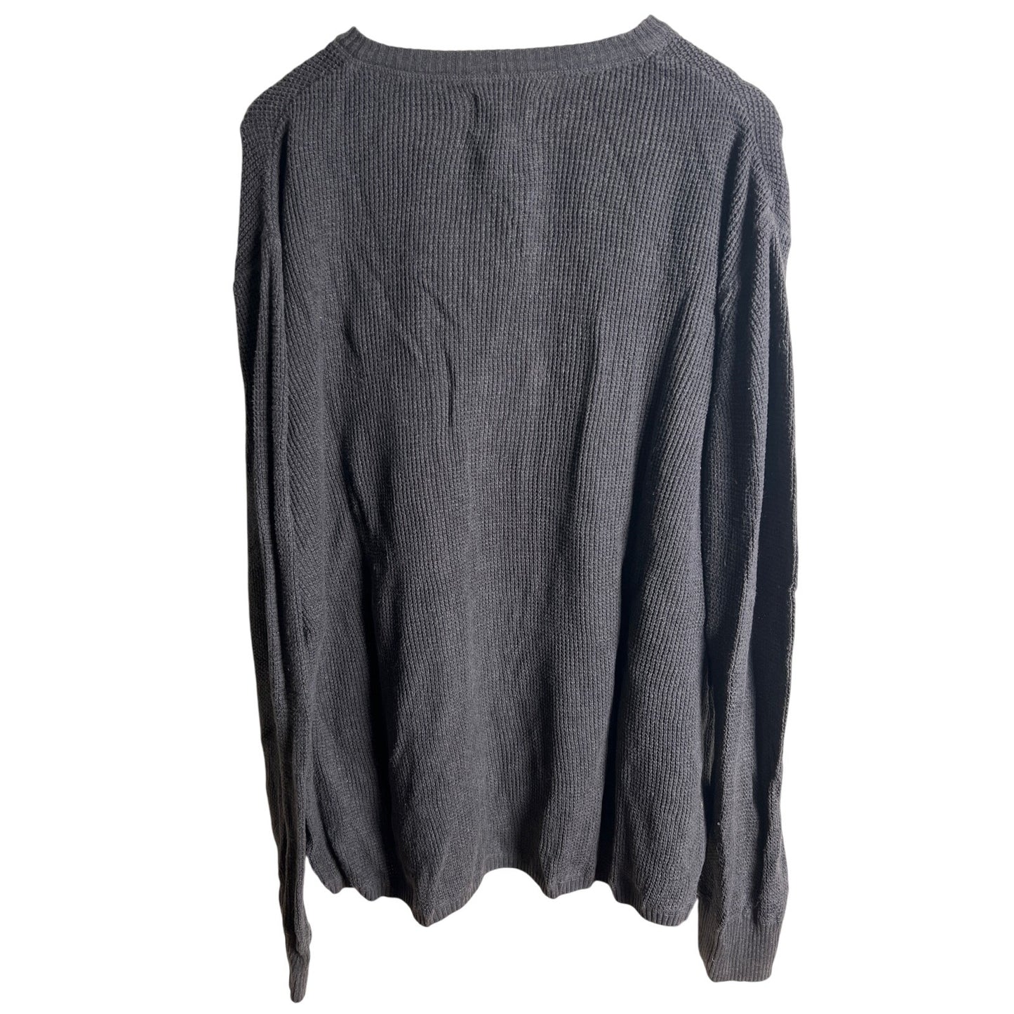 Pact Men L Organic Cotton Henley Knitted Heather Grey Long Sleeve